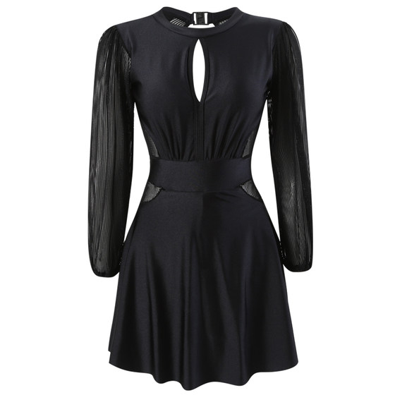 
Swimwear for women, high-end cheongsam style, 2025 new hot style, covering the flesh, slimming, conservative one-piece skirt style hot spring swimsuit