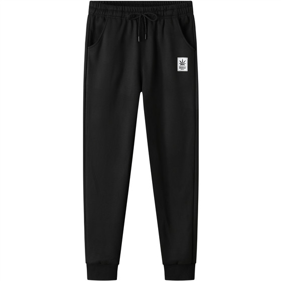 Spring, Autumn, Winter, Fat Plus Size Sports Pants, Men's Tie Feet Guard Pants, Fat Man Loose Elastic Small Feet Casual Pants