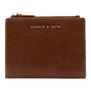 [Bag store exclusive] CHARLES/KEITH simple card holder CK6-10680907 short zipper coin purse autumn