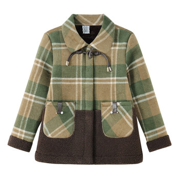 Mom pretend to be winter fashion grid plus fluff coat