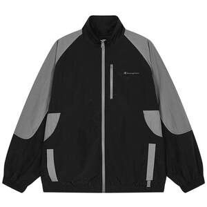 
Champion jacket men's spring color-blocked raglan sleeves woven zipper cardigan casual stand-up collar jacket women's trend