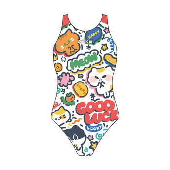 Zhoukelian Triangle Girl Good Luck Cat Swimsuit
