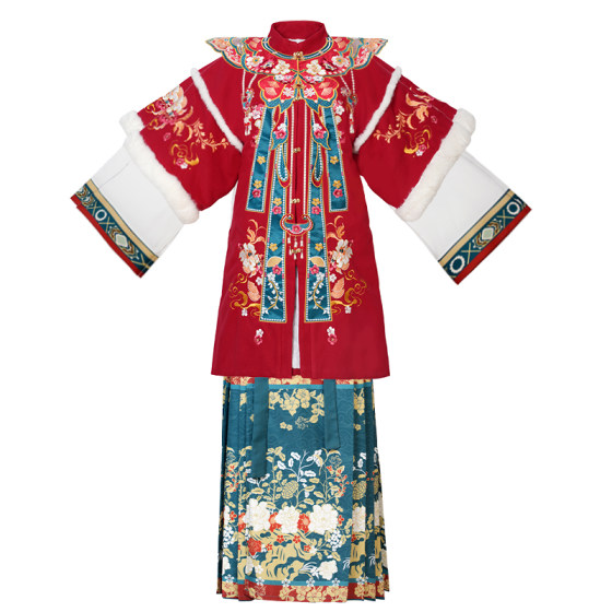 
Zuihuanlou_Yunjin Yingcai Original Ming-made Yunjian Hanfu Women 2025 New Winter Thickened Long Gown Horse Face Skirt