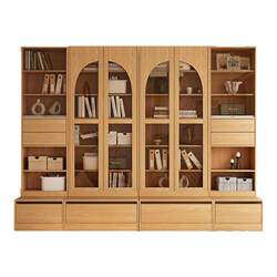 Mudou living room bookcase integrated whole wall floor-standing card holder