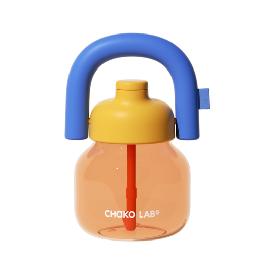 CHAKO LAB Waterfles Handvat CHAKO LAB Geïsoleerde Waterfles 32 Oz - Roestvrij Staal Met Rietje & Handvat, Houdt 36 Uur Koud / 24 Uur Warm (Wit/Blauw) CHAKO LAB Thermosfles