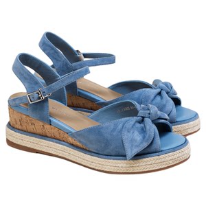 
fed wedge sandals in summer new style for women's shoes, suede bow heightening fashion sandals for women S0515-YA713