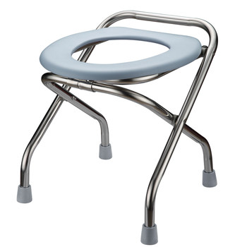 Folding commode chair for pregnant women and the elderly portable toilet