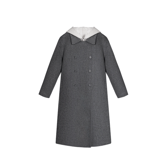 
Loose temperament, versatile and fashionable mid-length coat for women, autumn and winter small double-sided woolen coat
