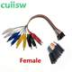 20cm 0cm 10pin Double-end Alligator Clips jump Wire Male Fe