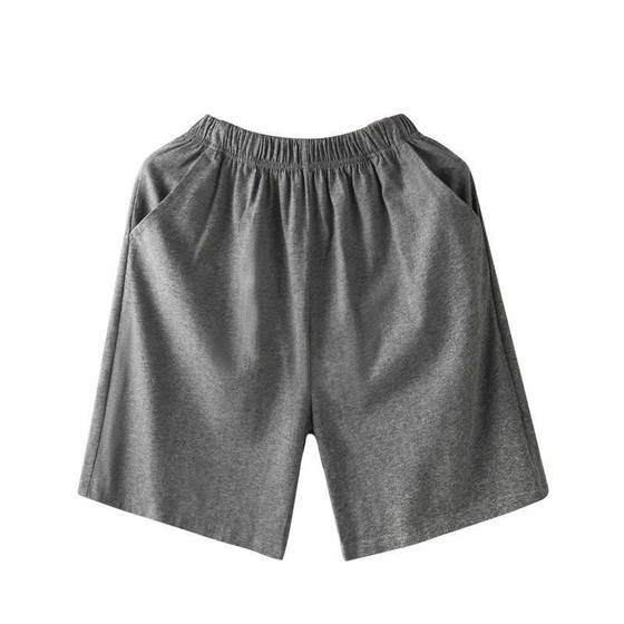 Men's shorts with pockets 100% pure cotton all cotton men's middle-aged and elderly father's big trousers pajamas trousers