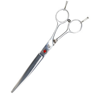 Dog shear pet dog beauty scissors professional teddy dog ​​hair curved scissors and furry artifact Bie special set
