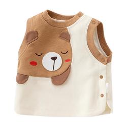 Happy Bear Baby Spring And Autumn Pure Cotton Outer Vest Baby Cute Super Cute Vest Children's Waistcoat Autumn Clothing