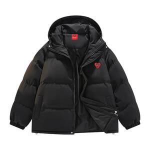 
Charles Peach Heart American cotton jacket men's hooded autumn and winter cold-proof brand cleanfit thickened couple cotton jacket