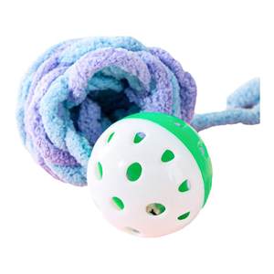 Pet cat toy, ice cream bell, yarn ball, chewy resistant, grinding cloth, short adult cat and kitten toy
