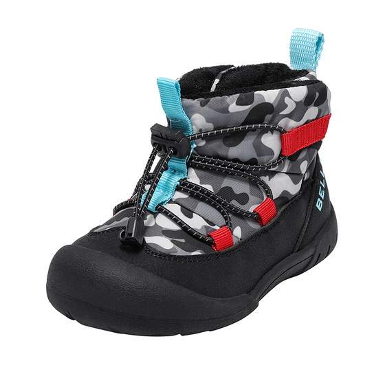 
Belle children's shoes 25 winter new high-top outdoor cotton shoes for boys and girls, comfortable and warm cotton boots plus velvet children's snow boots