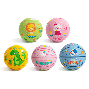 
Children's small leather ball, small basketball, No. 5, 3 racquet balls, baby 1 to 3 year old infant kindergarten special elastic ball toys