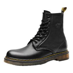 Jeep Martin Boots Men's British Style Mid-top Workwear Leather Boots Season Wear-resistant High-top Motorcycle Boots P02230100k