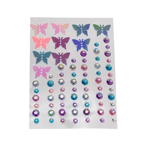 Diamond Stickers New Year's Day Children's New Year's Face Painting Stickers Decorative Little Girls Sweet Stage Makeup Face Stickers Eye Corner Stickers