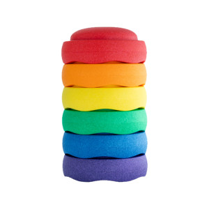 
Springbuds rainbow crossing stone children's balance sense training kindergarten home indoor bridge crossing educational toy