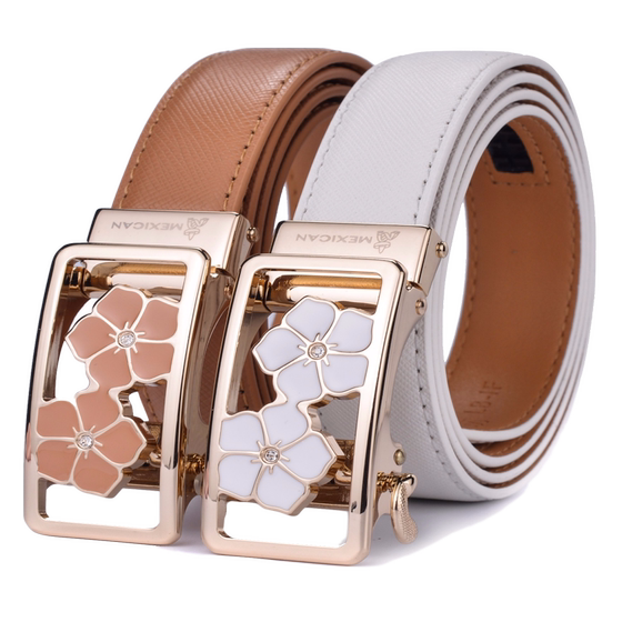 Scarecrow lady belt leather automatic buckle cowhide fashion Korean version of new tide jeans pants belt wild decoration