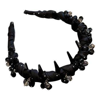 
Retro high-end bow and rhinestone headband for women new style