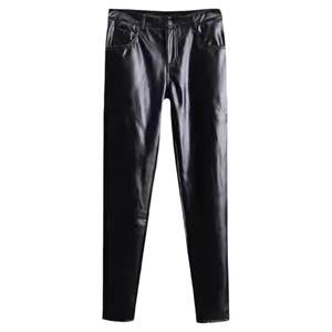 Men's windproof waterproof autumn and winter anti -cold trousers elastic tight black wear -resistant leather pants motorcycle ride pants