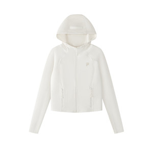 
FILA FUSION Fila trendy brand knitted hooded jacket for women 2026 summer new style simple slimming top