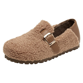 Dadong official Birkenstock snow boots for women 2025 new winter plus velvet women's shoes warm cotton shoes outer wear fur shoes