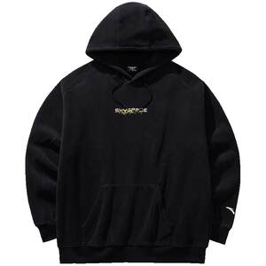 
ANTA American polar fleece contrasting color casual hooded sweatshirt for men in spring plus velvet to keep warm loose silhouette long-sleeved top