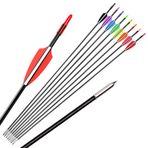 
Traditional arrows, carbon arrows, recurved mixed carbon beautiful hunting arrows, real feather carbon real feather arrows, competitive competition, wood grain bows and arrows