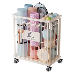 Yoga mat storage basket, badminton racket storage rack, home sports and fitness equipment storage rack, basketball storage artifact