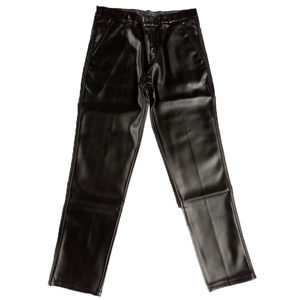 Spring and Autumn men's leather pants loose straight tube motorcycle windproof waterproof and anti -proof work pants Labor protection single leather pants