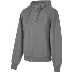 
Skechers stand-up collar hooded sweatshirt autumn and winter women's long-sleeved zipper windproof warm sports coat loose lightweight jacket