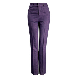 Brand purple plaid suit trousers straight-leg trousers 2025 professional wear mid-waist slim slim pencil trousers trousers