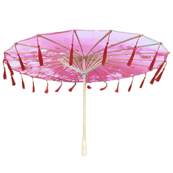 Dance Umbrella - Classic Tassel Design With National Style For Hanfu, Cheongsam - Perfect For Catwalk And Performance