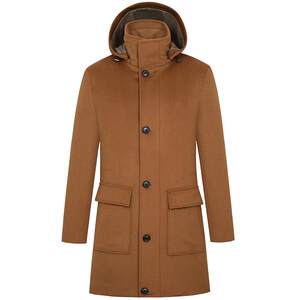 
TOMBOLINI/Dongbolini men's autumn and winter new mid-length wool woolen coat pin cotton warm jacket trendy