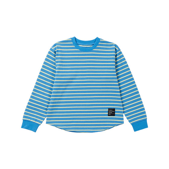 
Qianquhui Children's Wear 26 Spring and Autumn Boys and Girls Curved Hem Fashionable Cotton Children's Long Sleeve T-Shirt Top