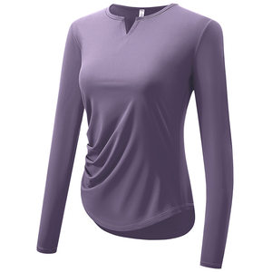 
Plus size plus size yoga clothing suit for women with fat mm running sports tops fitness Pilates quick-drying short-sleeved summer clothing