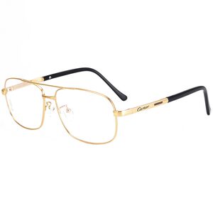 Brand glasses frame myopia full -frame big face pure titanium glasses frame men's large frame square gold -shaped gold business wide face comfortable