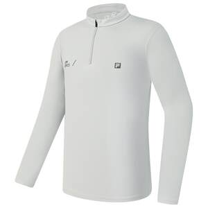 
Velvet FILA official men's sports long-sleeved T-shirt autumn new fitness half-zip long-sleeved top black