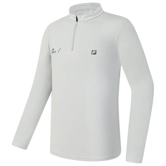 
Velvet FILA official men's sports long-sleeved T-shirt autumn new fitness half-zip long-sleeved top black