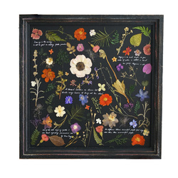 Skutečná Květina Reliéfní Rostlinný Vzorek Dekorativní Malba Retro Kavárna Bar B&b Závěsný Obraz Kreativní Dárek K Narozeninám černé Pozadí