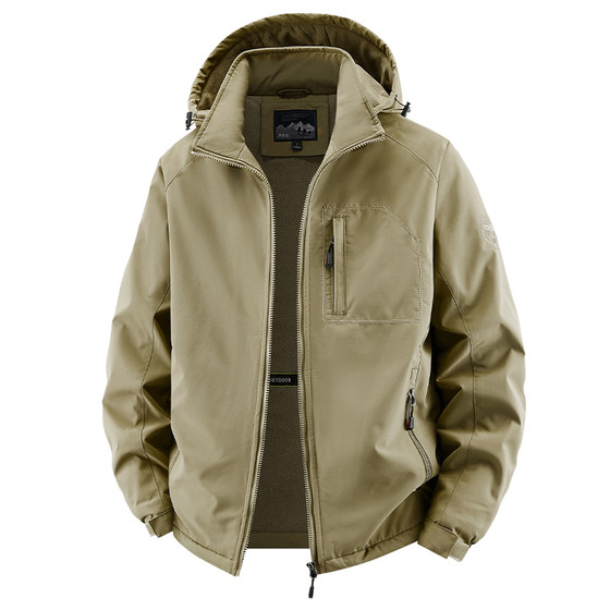
Autumn and winter coats for men 2026 new men's fleece jackets casual men's windproof thickened winter tops for men