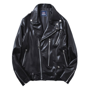 
Trendy men's leather jacket men's leather jacket Korean slim short youth motorcycle leather jacket men's fashion