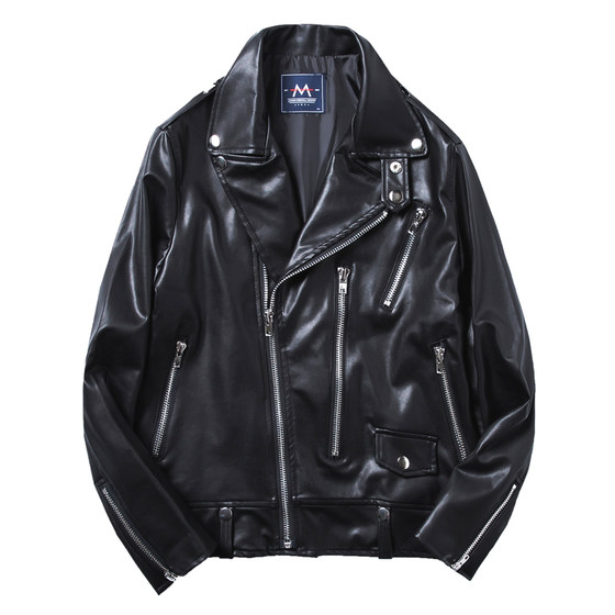 
Trendy men's leather jacket men's leather jacket Korean slim short youth motorcycle leather jacket men's fashion