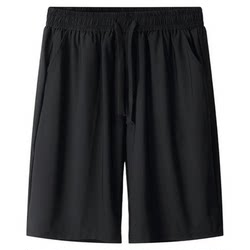 Luo Meng men's ice silk cool elastic waist casual pants