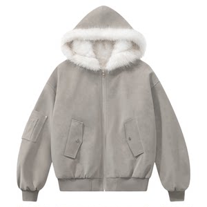 
CLIMAX VISION [reversible] mountain sculpture eco-friendly fur PU leather warm fur jacket for women