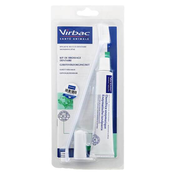 Virbac toothpaste cat toothpaste cleans tartar, pet cat and dog special set, removes bad breath and is edible