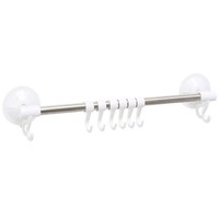 Towel Rack - Suction Cup Bathroom Stainless Steel Double Pole Hanger