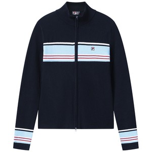
FILA official women's knitted sweater winter new style stylish slim colored zipper cardigan jacket